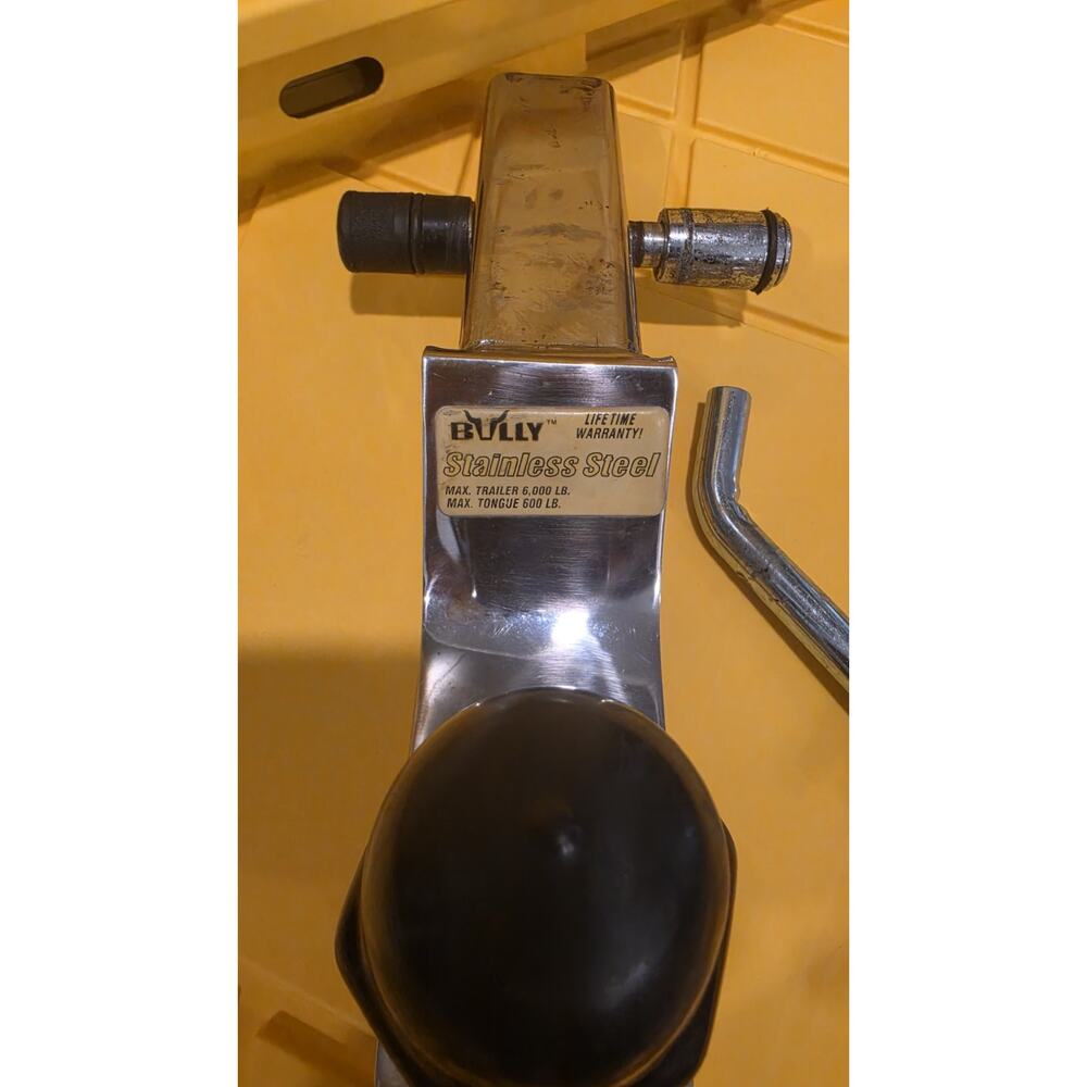 Bully Stainless Steel Adjustable Trailer Hitch Ball Mount 2" Recr 6000 lb w/ Pin